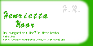 henrietta moor business card